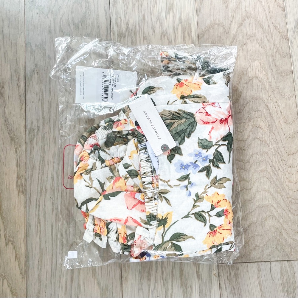 Anthropologie + Faithfull The Brand Pietra May Linen Crop Top NWT - Picture 5 of 6